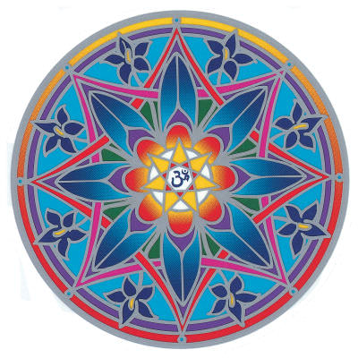 Bild von Fenstermandala Om Flower Mandala, groß, Ø 13,5 cm