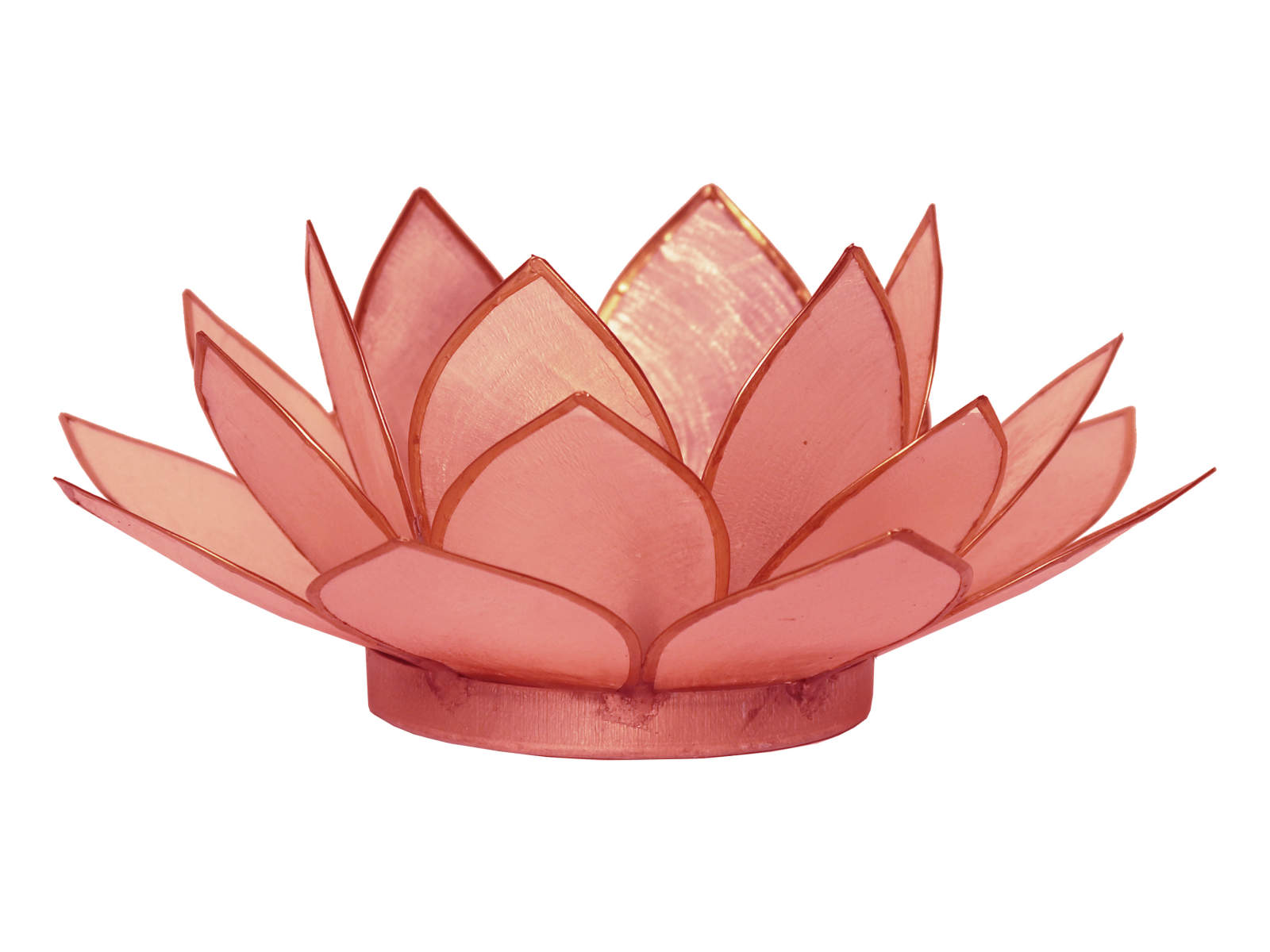 Bild von Teelicht Lotus-Licht Frühjahrssonne coralrot